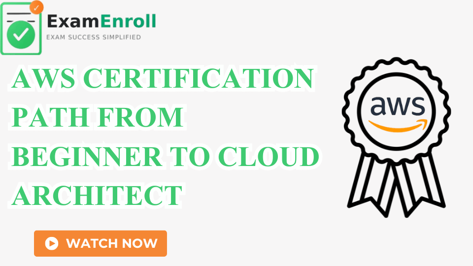 AWS certification path diagram showing progression from foundational to associate professional and specialty levels